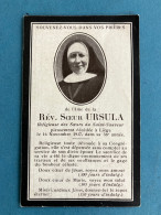 Delcampe - Avis De Décès Soeur Ursula Liège 1937 Soeurs Du Saint-Sauveur - Todesanzeige