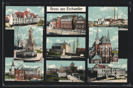 Delcampe - AK Eschweiler, Bergwerks-Verein, Amtsgericht, Concordiahütte Und Weitere Ansichten - Eschweiler