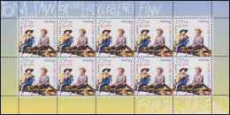 Delcampe - 2194 Jugend: Tom Sawyer Und Huckleberry Finn - 10er-Bogen ** - Fairy Tales, Popular Stories & Legends