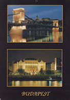 Delcampe - Hungary Budapest Chain Bridge Vigadó Night Panorama Buda Castle #PBG046 - Ungarn