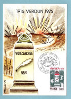 Delcampe - Carte Maximum 1976 - Verdun 1916-1976 - La Voie Sacrée - YT 1883 - 55 Verdun - 1970-1979