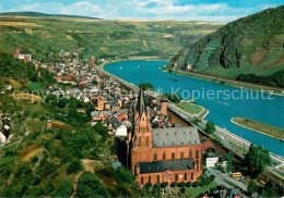 Delcampe - Oberwesel Rhein Panorama Kirche - Oberwesel