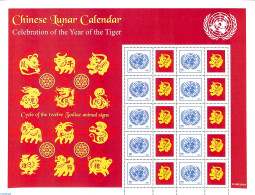 Delcampe - United Nations, New York 2010 Year Of The Tiger M/s, Mint NH, Various - New Year - Nouvel An