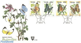 Delcampe - South Africa, Venda 1990 Butterflies Set On FDC, First Day Cover, Nature - Butterflies - Venda