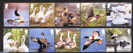 Delcampe - Great Britain 2025 Ducks 10v (2x[::::]), Mint NH, Nature - Birds - Ducks - Ungebraucht
