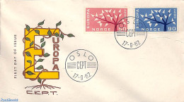 Delcampe - Norway 1962 Europa 2v, FDC, First Day Cover, History - Europa (cept) - Briefe U. Dokumente