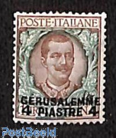 Delcampe - Italy 1909 4pia, Levant, Gerusalemme, Stamp Out Of Set, Unused (hinged) - Sonstige & Ohne Zuordnung