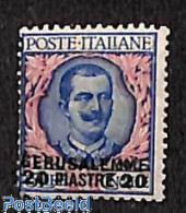 Delcampe - Italy 1909 20pia, Levant, Gerusalemme, Stamp Out Of Set, Unused (hinged) - Sonstige & Ohne Zuordnung