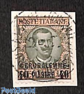 Delcampe - Italy 1909 40pia, Levant, Gerusalemme, Used On Piece Of Cover, Used Or CTO - Sonstige & Ohne Zuordnung