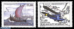 Delcampe - Greenland 2026 World Expo Boston 2v, Mint NH, Transport - Various - Aircraft & Aviation - Ships And Boats - Maps - Ungebraucht