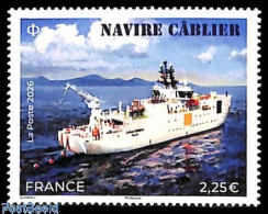 Delcampe - France 2026 Navire Cablier 1v, Mint NH, Transport - Ships And Boats - Ungebraucht