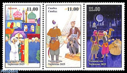 Delcampe - Tajikistan 2025 Folk Tales 3v [::], Mint NH, Art - Fairytales - Märchen, Sagen & Legenden
