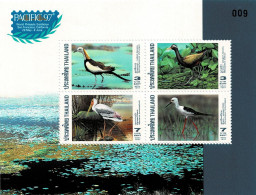 Delcampe - THAILAND 1997 Mi BL 95-I WADING BIRDS PACIFIC '97 PHILATELIC EXHIBITION MINT MINIATURE SHEET ** - Cigognes & échassiers
