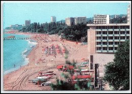Delcampe - Golden Sands Beach Bulgaria Vintage 1984 Postcard Zlatni Pyasatsi Resort K225 - Bulgarien