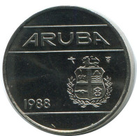 Delcampe - 25 CENTS 1988 ARUBA Moneda (From BU Mint Set) #AH069 - Aruba