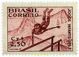 Delcampe - 199915 HINGED BRASIL 1957 JUEGOS DEPORTIVOS JUVENILES - Oblitérés