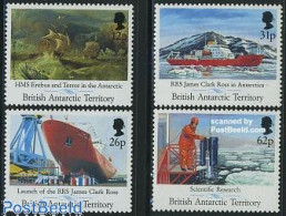 Delcampe - British Antarctica 1991 RRS James Clark Ross 4v, Mint NH, Science - Transport - The Arctic & Antarctica - Ships And Bo.. - Bateaux