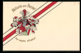 Delcampe - Präge-AK Abituria Sei`s Panier, Studentenwappen - Autres & Non Classés