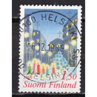 Delcampe - FINLANDE 1989 NOEL EN VILLE YVERT N° 1062 OBLITERE - Gebraucht