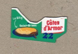 Delcampe - Magnet LE GAULOIS Carte De France. Le Grand Quiz Des Départ'Aimants 2014 N° 22 Côtes-d'Armor - Sonstige & Ohne Zuordnung