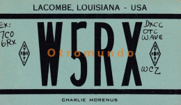 Delcampe - POSTCARD RADIO QSL LACOMBE LOUISIANA U.S. 1953 SELLO RADIO CLUB ARGENTINO - Radio