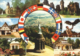 Delcampe - Hermannsdenkmal Teutoburger Wald Externsteine Schloss Detmold - Detmold