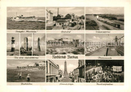Delcampe - BORKUM Nordseebad Niedersachsen Dampfer Bahnhof Duenenexpress Dampflokomotive Le - Borkum