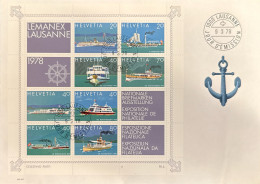 Delcampe - Switzerland 1978 Helvetia LEMANEX Lausanne Philately Exhibition FDC Sheet - FDC
