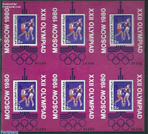 Delcampe - Bulgaria 1979 Olympic Games, Boxing Sheet With 6 S/s, Mint NH, Sport - Boxing - Olympic Games - Ungebraucht
