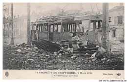 Delcampe - CAR-AFDP21-0892-93 - Explosion De SAINT-DENIS - Un Tramway Défoncé - Saint Denis