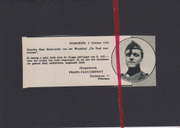 Delcampe - Hoboken - Bedanking Na Ongeval Frans Faucompret - Orig. Knipsel Coupure Tijdschrift Magazine - 1934 - Non Classificati