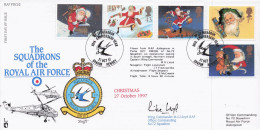 Delcampe - Christmas 1997 MG Lloyd Military Squadrons Of The RAF Hand Signed FDC - Altri & Non Classificati