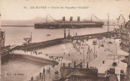 Delcampe - LE HAVRE - Entrée Du Paquebot " PARIS " - Passagiersschepen