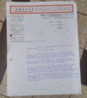 Delcampe - Publicité Facture Document Commercial SOFEC Froid Et Climatisation Année 50 - Altri & Non Classificati