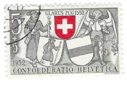 Delcampe - Sello  Usado Suiza. Yvert Nº 521. Pro Patria. Escudo De Armas. Ref. 2-suiza521 - Sonstige & Ohne Zuordnung