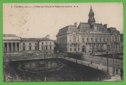 Delcampe - 37 - Tours - L'Hotel De Ville Et Le Palais De Justice - Tours