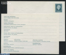 Delcampe - Netherlands 1975 New Address Card 35c, White Cardboard Post Box On Reverse Side, Unused Postal Stationary - Covers & Documents