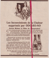 Delcampe - Pub Reclame - Déodorant ODO-RO-NO - Orig. Knipsel Coupure Tijdschrift Magazine - 1929 - Pubblicitari