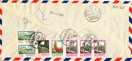 Delcampe - Taiwan Registered Air Mail Cover Sent To Germany Taipei 27-6-1981 Topic Stamps On The Backside Of The Cover - Brieven En Documenten