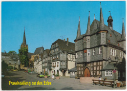 Delcampe - Frankenberg An Der Eder: FIAT 131 MIRAFIORI, MERCEDES 220, OPEL KADETT D - Obermarkt, Liebfrauenkirche - (Deutschland) - PKW