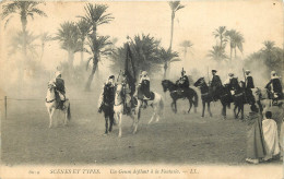 Delcampe - TUNISIE  SCENES ET TYPES UN GOUM DEFILANT A LA FANTAISIA - Tunesien