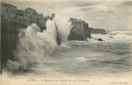 Delcampe - ALGERIE  ALGER  LE BOULEVARD DES PALMIERS UN JOUR D'OURAGAN - Algerien
