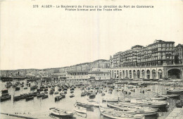 Delcampe - ALGERIE   ALGER LE BOULEVARD DE FRANCE ET LA DIRECTION DU PORT DE COMMERCE - Algerien