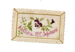 Delcampe - AMITIE DU 121 E INFANTERIE ( CARTE BRODEE ) - Regimente