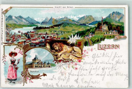 Delcampe - 6000 Luzern Lucerne 1902 Gebrauchsspuren Ansicht Vom Gütsch Löwendenkmal... - 13137354 - Luzern