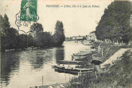 Delcampe - Carte Postale Ancienne - 95 - Pontoise - L'Oise L'Ile Et Le Quai Du Potbuis - CPA - Oblitération De 1908 - Voir Scans Re - Pontoise
