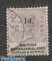 Delcampe - Botswana 1888 1d On 1d, Bechuanaland, Stamp Out Of Set, Used Or CTO - Botswana (1966-...)