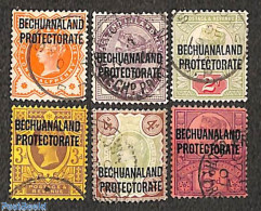 Delcampe - Botswana 1897 Overprints 6v, Used, Used Or CTO - Botswana (1966-...)