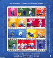 Delcampe - Belgium 2025 Smurfs 10v M/s, Mint NH, Various - Toys & Children's Games - Art - Comics (except Disney) - Neufs