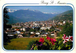 Delcampe - Carte Postale - 73 - Bourg Saint Maurice - Vue Générale - Echappée Sur La Ville - Fleurs - CPM - Voir Scans Recto-Verso - Bourg Saint Maurice